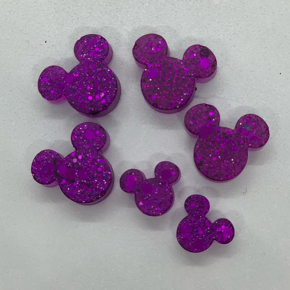 Mickey Mouse Head Glitter Magnets Set of 6 Bundle and Save!